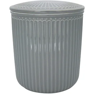 Greengate Vorratsdose mit Deckel ALICE Stone Grey Grau Medium 13x15 cm Keramik - Grau