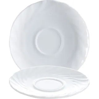 Arcoroc 6 ARCOROC Untertassen Trianon White weiß 14,5 cm