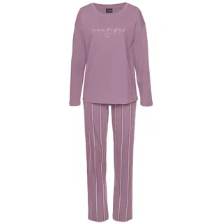 VIVANCE DREAMS Damen Pyjama mauve gestreift Gr.36/38