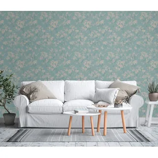 A.S. Création Vliestapete 10,00 m x 0,64 m 395485 Beige/Blau/Türkis