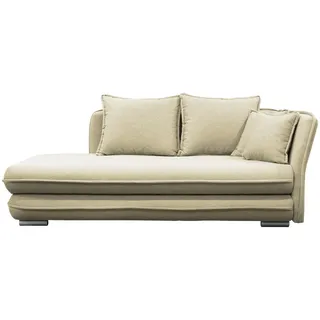 Mid.you Liege , Creme , Kunststoff , Füllung: Schaumstoff,Schaumstoff , 224x84-99x107 cm , Rücken echt, Armteil rechts , Wohnzimmer, Sofas & Couches, Sofas, Recamieren