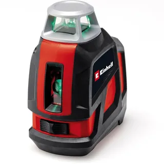 Einhell Kreuzlinienlaser TE-LL 360 G (selbstnivellierend, horizontale/vertikale grüne Laserlinien, digitale Wasserwaage, 1/4" Stativgewinde, inkl. Tasche & Wandhalterung)