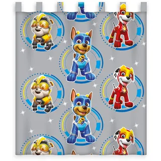 Paw Patrol Glow in The Dark Vorhang Schlaufen 140 x 160 cm Grau/Mehrfarbig 1 Stk.