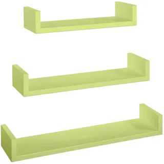 3ER SET WANDREGAL FARBE GRÜN MOD. CALAMITA