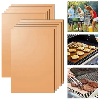 Grillmatte Antihaft BBQ Grill Folie Unterlage Schale Grillmatten 10er Set