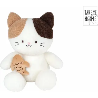 Take Me Home Kuscheltier Katze mit Fisch Plüsch 55 cm Spielzeug