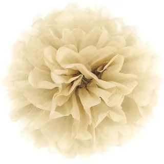 JZK 10 x Pompoms Pompons, 25cm Durchmesser, Seidenpapier blume Dekoration für Wohnzimmer Hochzeit Geburtstag Babyparty Kinder Party Weihnachten Silvester, Khaki/ Hellbraun