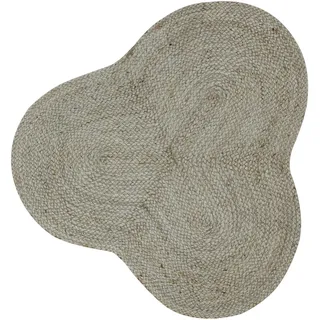 carpetfine »Alia Juteteppich« wolkenförmig 10 mm Höhe handgewebt aus Jute, Naturteppich, Sonderform blau, Boho Style, uni,