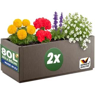 CASARIA Ethica 2er Set 80 x 36 x 36 cm Braun