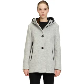 GIL BRET Wolljacke mit Kapuze Light Grey Melange | Gr.: 44