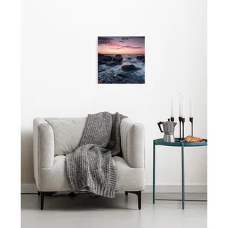 Komar Leinwandbild »Keilrahmenbild - Calm Current - Größe 30 x 30 cm«, Baum-Blätter-Natur-Berge-Blumen-Foto-Jahreszeiten-Landschaft-Meer-Strand-Palmen, (Packung, 1 St.), Deutsches Qualitätsvlies (155 g/m2), bunt