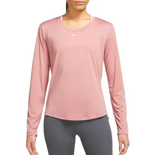 Nike DD0641-618 W NK ONE DF LS STD TOP Sweatshirt Damen RED Stardust/White Größe M
