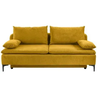 Carryhome Schlafsofa , Gelb , Textil , Füllung: Schaumstoff,Schaumstoff , 203x75x100 cm , Stoffauswahl, Schlafen auf Sitzhöhe , Wohnzimmer, Sofas & Couches, Schlafsofas, Sonstige Schlafsofas