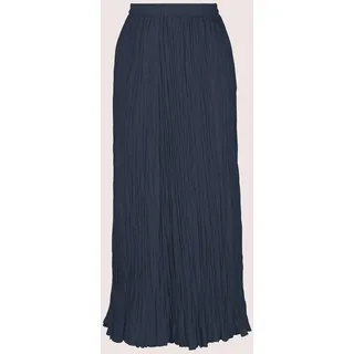 Midirock MADELEINE "Plisseerock Maxi-Rock mit Crash-Plissee", Damen, Gr. 40, blau (marine), Obermaterial: 100% Polyester PES., Modern, normal, Röcke Midirock, Crash-Plissee