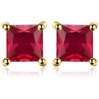 Jewelrypalace Quadrat Schliff 0.6ct Echt Citrin Ohrstecker Silber 925 Damen, Schmuck Set, Ohrringe Silber Edelstein Mädchen, Ohrstecker Silber klein mit Stein Frauen Vergoldet