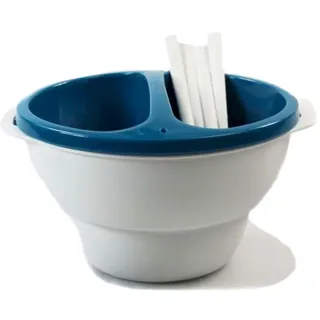 TUPPERWARE Allegra 1L türkis Schoko Traum Schokofondue Mikrowelle Servier & Dip - Türkis, Weiß
