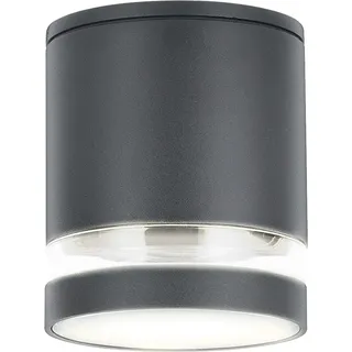 Rabalux 7817 Außendeckenleuchte Zombor, GU10, Aluminium, anthrazit, rund, ø102mm - Schwarz