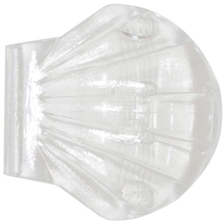 Spirella Duschvorhangklammer - 2 Stück - Transparent Wandfixierung für Duschvorhang zum Kleben Muschel Shell Clip, Cristal