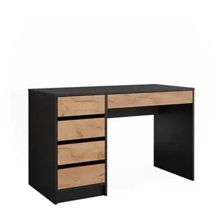 Vicco Schminktisch Sherry, Anthrazit/Goldkraft Eiche 120 x 75 cm ohne Spiegel