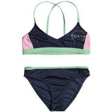 Roxy Ilacabo Active - Sportliches, zweiteiliges Bikini-Set für Mädchen 7-16 Blau