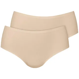 String ANITA "2er Pack High Waist String Essentials", Damen, Gr. S/M, beige (desert), Obermaterial: 80% Polyamid PA. 20% Elasthan EL., Unterhosen String