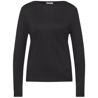 STREET ONE Damen A302973 Weicher Strickpullover, Schwarz, 38 EU