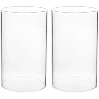 BESPORTBLE 2pcs Transparente Glas Kerzenhülsen, Windlicht Glaszylinder, Kerzengl?Ser, Kerzenglas, 10x9cm, für Zuhause