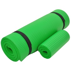 Signature Fitness Yogamatte mit Kniepolster und Tragegurt, extra dick, hohe Dichte, reißfest, 1,27 cm, Grün
