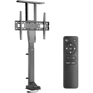 Maclean Brackets Maclean Elektrisch höhenverstellbare TV-Halterung zum Einbau 37–65" Fernseher, Lift mit Fernbedienung, max. 50kg, Max. VESA 600x400 | MC-866 Schwarz