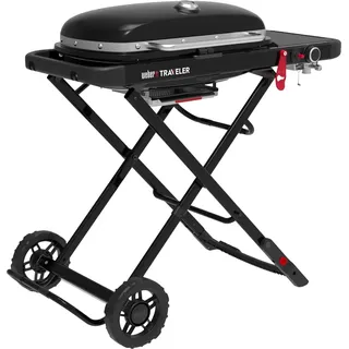 Weber Camping-Gasgrill Traveler 1 Brenner & Rollwagen Schwarz