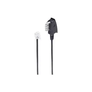 Shiverpeaks Fax Anschlusskabel [1x TAE-N-Stecker - 1x RJ11-Stecker 6p2c] 3 m Schwarz