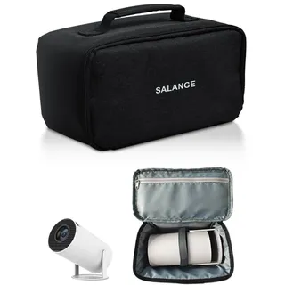 Salange Mini Beamer Tasche für HY300 HY320,Reisetasche mit Reißverschluss und Schutztasche,Projektor Tasche für die Meisten Projektoren und Zubehör,Tragbare Projektortasche,Schwarz