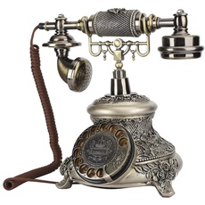 VBESTLIFE Retro Telefon Antike Vintage Festnetztelefone Klassisches Drehscheiben-Drehtelefon für den Salon zu Hause