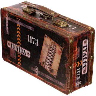 Birendy Truhe Kiste SJ 15369 Koffer, Kofferset, Leder bSchatzkiste Piratenkiste, Kleinmöbel, Deko, Hochwertig, Kolonialtruhe, Kolonialstil, Holzbox, Truhe mit Ornamenten