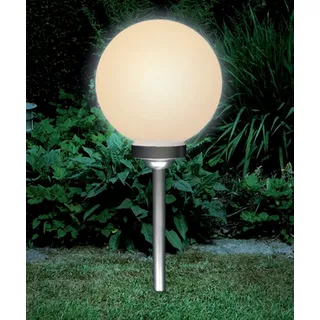 Bonetti Solar Gartenkugel für außen mit LED Beleuchtung, inkl. Erdspieß, 600 mAh Akku, Einschaltautomatik, Moderne und stylische Kugelleuchte (2, Ø 30 cm)
