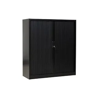 Gürkan Rollladenschrank schwarz 2 Fachböden 120,0 x 46,0 x 135,0 cm