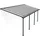 Terrassenüberdachung Olympia 739 x 295 x 305 cm grau