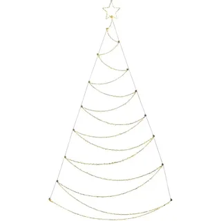 Konstsmide Weihnachtsbaum Metall mit 420 Bernsteinfarbenen LEDs für Innen Weiß