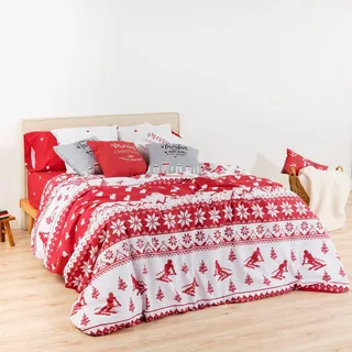 Belum Bettbezug für Weihnachten, 50% Baumwolle, 50% Polyester, Bettbezug mit Knöpfen Lappland 10 150 (240 x 220)