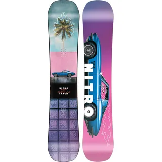 Nitro Snowboards Mini Thrills, Jugend Freestyle Snowboard, Twin-Snowboard, Parkboard, Bunt, 143