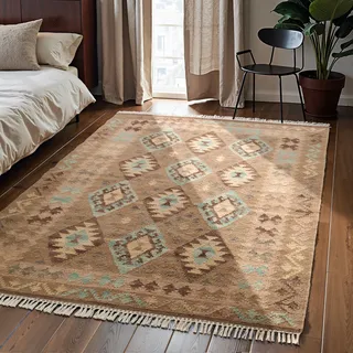 HANSE Home Teppich »Kelim Dune« rechteckig 3 mm Höhe Wolle, Baumwolle, Natur, Handgewebt, orientalisch, Boho, traditionell, beige