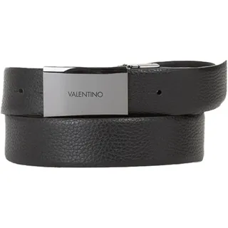 Valentino Leder Gürtel Premium Plaque Buckle Belt W105 Nero schwarz kürzbar wendbar