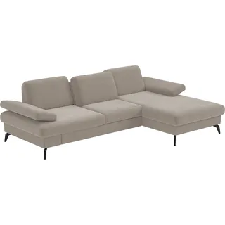 sit&more Ecksofa "Morris L-Form, inkl. Sitztiefenverstellung", wahlweise mit Armteilverstellung, Bettfunktion & Bettkasten,