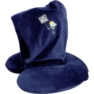 CARTREND Kids Nackenkissen mit Kapuze 1 x 30 cm Blau