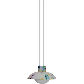 LED Akku Pendelleuchte dimmbar Bunt Muster IP54 3000 k Ø20 cm Hängelampe Balkon