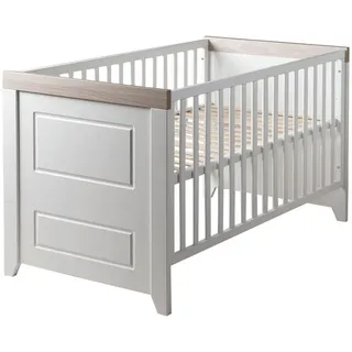 roba Kombi-Kinderbett Felicia 70 x 140 cm, weiß, höhenverstellbar, 3 Schlupfsprossen, umbaubar - Weiß