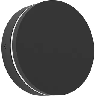 EGLO LED Wandleuchte außen Pedersano, runde Außenlampe drehbar, Außenleuchte Hauswand, Outdoor Wandlampe Schwarz, warmweiß - neutralweiß - kaltweiß, IP44