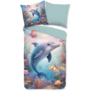 Traumschlaf Bettwäsche Delfin Multi
