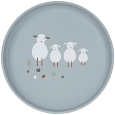 LÄSSIG Kinder Teller ohne Melamin, BPA-frei, für Spülmaschine und Mikrowelle/Plate Tiny Farmer Sheep