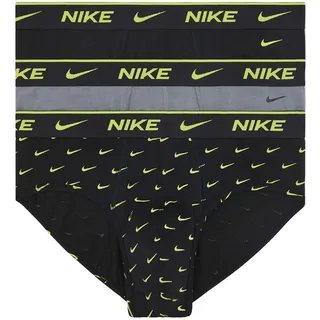 Nike Herren Brief 3PK Slip, Grigio/Nero, XS